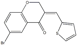 6-bromo-3-(2-thienylmethylene)-2,3-dihydro-4H-chromen-4-one Struktur