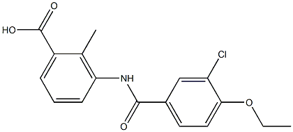 3-[(3-chloro-4-ethoxybenzoyl)amino]-2-methylbenzoic acid Struktur