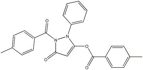 1-(4-methylbenzoyl)-5-oxo-2-phenyl-2,5-dihydro-1H-pyrazol-3-yl 4-methylbenzoate Struktur