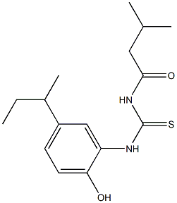 N-(5-sec-butyl-2-hydroxyphenyl)-N'-(3-methylbutanoyl)thiourea Struktur