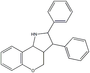 2,3-diphenyl-1,2,3,3a,4,9b-hexahydrochromeno[4,3-b]pyrrole Struktur