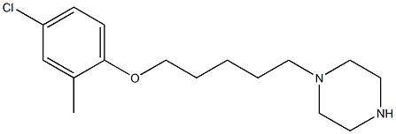 4-chloro-2-methylphenyl 5-(1-piperazinyl)pentyl ether Struktur