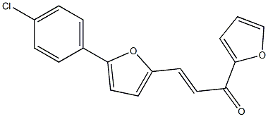 3-[5-(4-chlorophenyl)-2-furyl]-1-(2-furyl)-2-propen-1-one Struktur