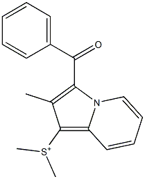 (3-benzoyl-2-methyl-1-indolizinyl)(dimethyl)sulfonium Struktur