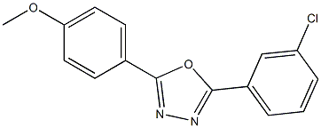 2-(3-chlorophenyl)-5-(4-methoxyphenyl)-1,3,4-oxadiazole Struktur