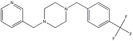 1-(3-pyridinylmethyl)-4-[4-(trifluoromethyl)benzyl]piperazine Struktur