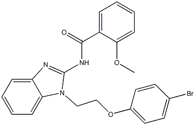 N-{1-[2-(4-bromophenoxy)ethyl]-1H-benzimidazol-2-yl}-2-methoxybenzamide Struktur