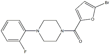 1-(5-bromo-2-furoyl)-4-(2-fluorophenyl)piperazine Struktur