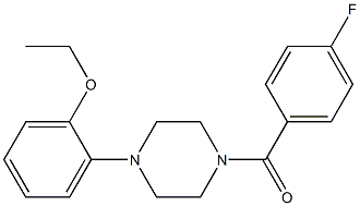 ethyl 2-[4-(4-fluorobenzoyl)-1-piperazinyl]phenyl ether Struktur