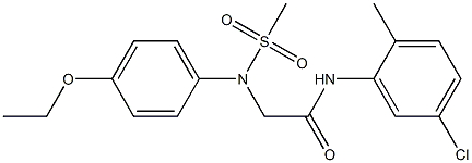 N-(5-chloro-2-methylphenyl)-2-[[4-(ethyloxy)phenyl](methylsulfonyl)amino]acetamide Struktur