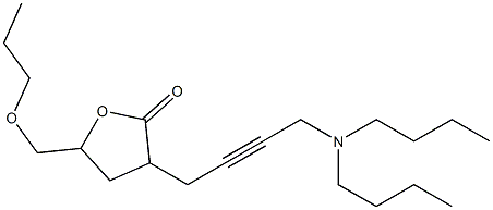 3-[4-(dibutylamino)-2-butynyl]-5-(propoxymethyl)dihydro-2(3H)-furanone Struktur