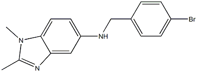 N-(4-bromobenzyl)-1,2-dimethyl-1H-benzimidazol-5-amine Struktur