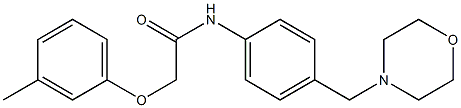 2-(3-methylphenoxy)-N-[4-(4-morpholinylmethyl)phenyl]acetamide Struktur