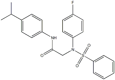 2-[(4-fluorophenyl)(phenylsulfonyl)amino]-N-[4-(1-methylethyl)phenyl]acetamide Struktur