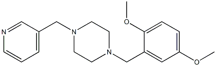 1-(2,5-dimethoxybenzyl)-4-(3-pyridinylmethyl)piperazine Struktur