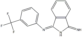 N-(3-imino-2,3-dihydro-1H-isoindol-1-ylidene)-N-[3-(trifluoromethyl)phenyl]amine Struktur