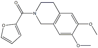 2-(2-furoyl)-6,7-dimethoxy-1,2,3,4-tetrahydroisoquinoline Struktur