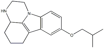 8-isobutoxy-2,3,3a,4,5,6-hexahydro-1H-pyrazino[3,2,1-jk]carbazole Struktur