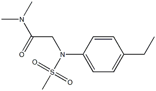 2-[4-ethyl(methylsulfonyl)anilino]-N,N-dimethylacetamide Struktur