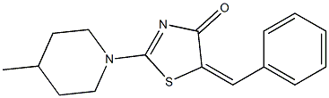 5-benzylidene-2-(4-methyl-1-piperidinyl)-1,3-thiazol-4(5H)-one Struktur