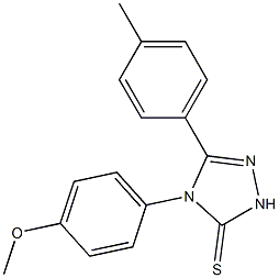 4-(4-methoxyphenyl)-5-(4-methylphenyl)-2,4-dihydro-3H-1,2,4-triazole-3-thione Struktur