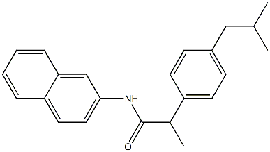 2-(4-isobutylphenyl)-N-(2-naphthyl)propanamide Struktur