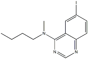 N-butyl-6-iodo-N-methyl-4-quinazolinamine Struktur