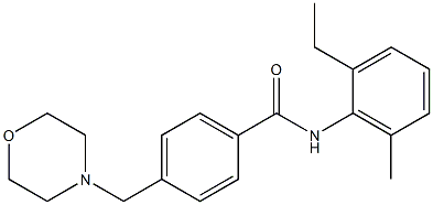 N-(2-ethyl-6-methylphenyl)-4-(4-morpholinylmethyl)benzamide Struktur