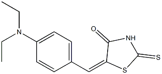 5-[4-(diethylamino)benzylidene]-2-thioxo-1,3-thiazolidin-4-one Struktur