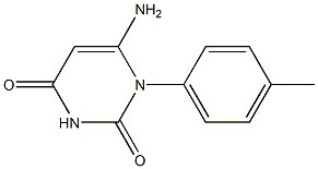 6-amino-1-(4-methylphenyl)-2,4(1H,3H)-pyrimidinedione Struktur