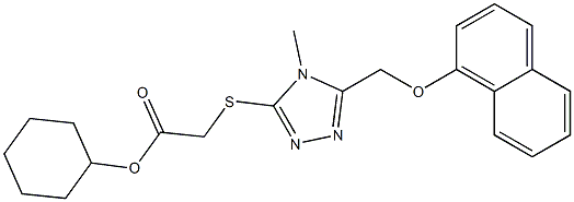 cyclohexyl ({4-methyl-5-[(1-naphthyloxy)methyl]-4H-1,2,4-triazol-3-yl}sulfanyl)acetate Struktur