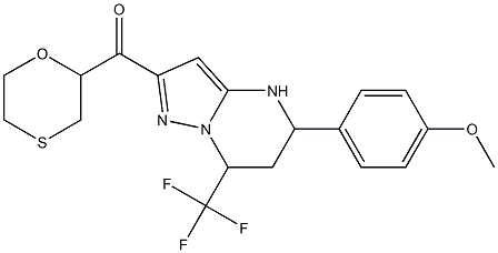 5-(4-methoxyphenyl)-2-(4-thiomorpholinylcarbonyl)-7-(trifluoromethyl)-4,5,6,7-tetrahydropyrazolo[1,5-a]pyrimidine Struktur