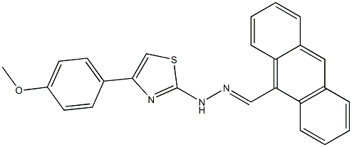 9-anthracenecarbaldehyde [4-(4-methoxyphenyl)-1,3-thiazol-2-yl]hydrazone Struktur