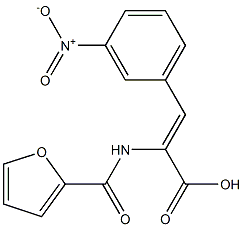 2-(2-furoylamino)-3-{3-nitrophenyl}acrylic acid Struktur