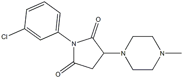 1-(3-chlorophenyl)-3-(4-methyl-1-piperazinyl)-2,5-pyrrolidinedione Struktur