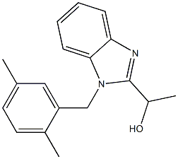 1-[1-(2,5-dimethylbenzyl)-1H-benzimidazol-2-yl]ethanol Struktur