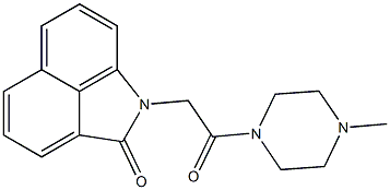 1-[2-(4-methyl-1-piperazinyl)-2-oxoethyl]benzo[cd]indol-2(1H)-one Struktur