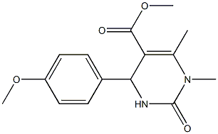 methyl 4-(4-methoxyphenyl)-1,6-dimethyl-2-oxo-1,2,3,4-tetrahydro-5-pyrimidinecarboxylate Struktur