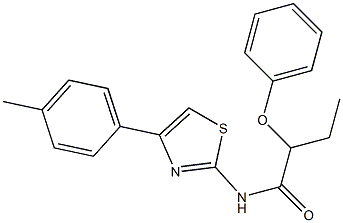 N-[4-(4-methylphenyl)-1,3-thiazol-2-yl]-2-phenoxybutanamide Struktur