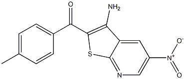 {3-amino-5-nitrothieno[2,3-b]pyridin-2-yl}(4-methylphenyl)methanone Struktur