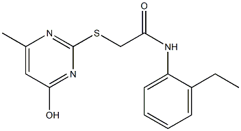 N-(2-ethylphenyl)-2-[(4-hydroxy-6-methylpyrimidin-2-yl)sulfanyl]acetamide Struktur