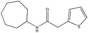 N-cycloheptyl-2-(2-thienyl)acetamide Struktur