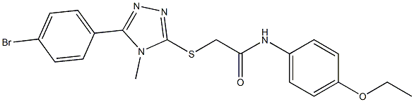 2-{[5-(4-bromophenyl)-4-methyl-4H-1,2,4-triazol-3-yl]sulfanyl}-N-(4-ethoxyphenyl)acetamide Struktur