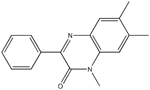 1,6,7-trimethyl-3-phenyl-2(1H)-quinoxalinone Struktur