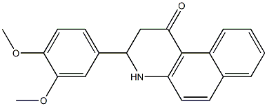 3-[3,4-bis(methyloxy)phenyl]-3,4-dihydrobenzo[f]quinolin-1(2H)-one Struktur