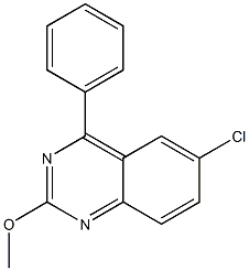 6-chloro-2-(methyloxy)-4-phenylquinazoline Struktur