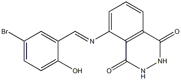 5-[(5-bromo-2-hydroxybenzylidene)amino]-2,3-dihydro-1,4-phthalazinedione Struktur