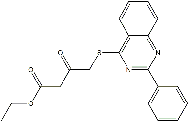 ethyl 3-oxo-4-[(2-phenylquinazolin-4-yl)sulfanyl]butanoate Struktur