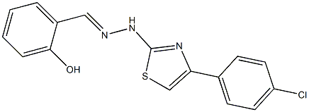 2-hydroxybenzaldehyde [4-(4-chlorophenyl)-1,3-thiazol-2-yl]hydrazone Struktur