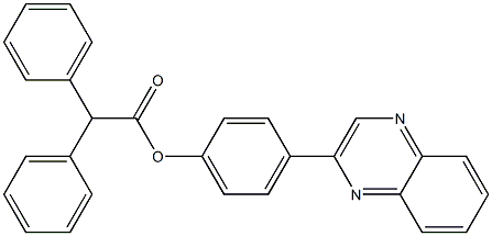 4-(2-quinoxalinyl)phenyl diphenylacetate Struktur